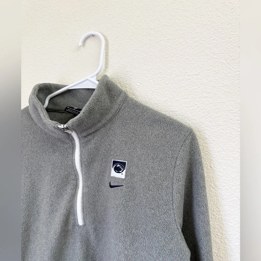Nike Gray Kansas State Wildcats Quarter Zip Fleece Pullover Sweatshirt Size M